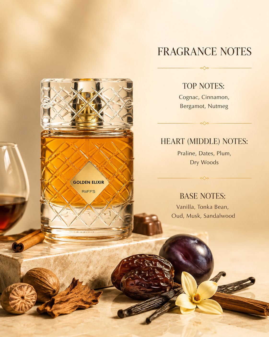 Riiffs Golden Elixir 100ml EDP - Unisex