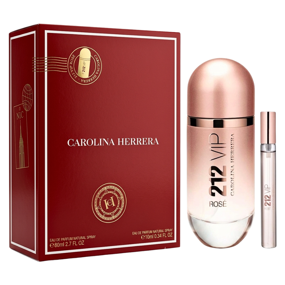 Carolina Herrera 212 VIP Rose gift set 80ml Eau de Parfum and 10ml Eau de Parfum